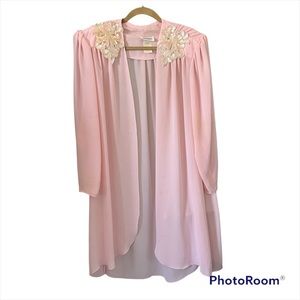 Vintage Carriage Court Open Front Sheer Robe